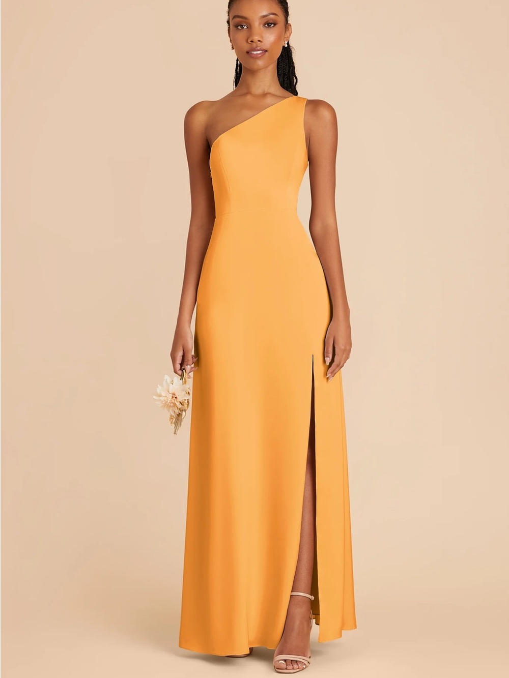 Birdy Grey Kira Dress in Matte Satin mango